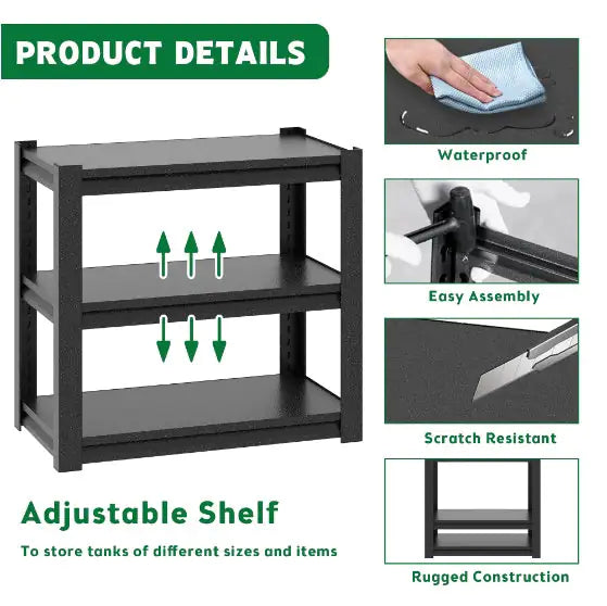 Adjustable 3-tier Fish Tank Rack